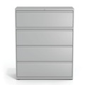  | Alera 25510 Four-Drawer 42 in. x 19-1/4 in. x 53-1/4 in. Lateral File Cabinet - Light Gray image number 1