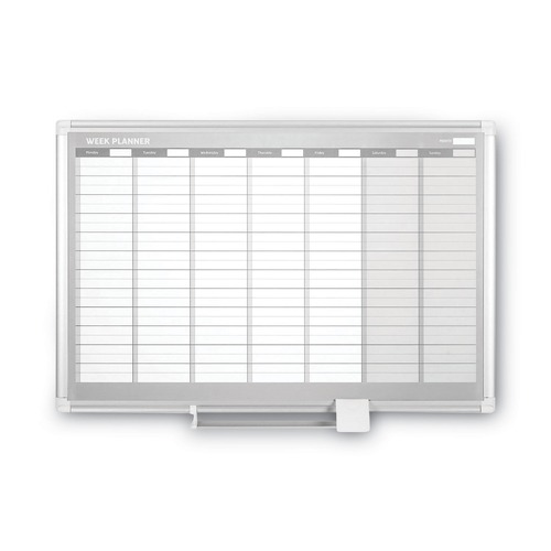 Just Launched | MasterVision GA0396830 36 in. x 24 in. Aluminum Frame Weekly Planner image number 0