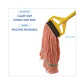 Just Launched | Boardwalk BWK502OR 5 in. Super Loop Cotton/Synthetic Fiber Wet Mop Head - Medium, Orange (12/Carton) image number 5