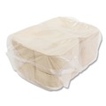 Food Service | Boardwalk BWKHINGE96NPFA 6 in. x 3 in. x 9 in. Bagasse PFAS-Free Hinged Lid Food Containers - Tan (250/Carton) image number 3