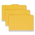 File Folders | Smead 19084 6 SafeSHIELD Fasteners 2 Dividers Legal Size 6-Section Pressboard Top Tab Pocket Classification Folders - Yellow (10/Box) image number 0