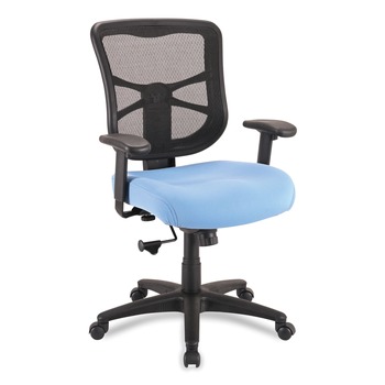 Alera 17.9 in. to 21.8 in. Seat Height Elusion Series Mesh Mid-Back Swivel/Tilt Chair Supports Up to 275 lbs. - Light Blue
