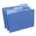 Universal UNV10521 1/3 Cut Tab Legal Size Deluxe Colored Top Tab File Folders - Blue/Light Blue (100/Box) image number 0