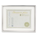 Office Jansan | Universal UNV76854 11.25 in. x 14.5 in. Easel Back Plastic Document Frame - Metallic Silver image number 1