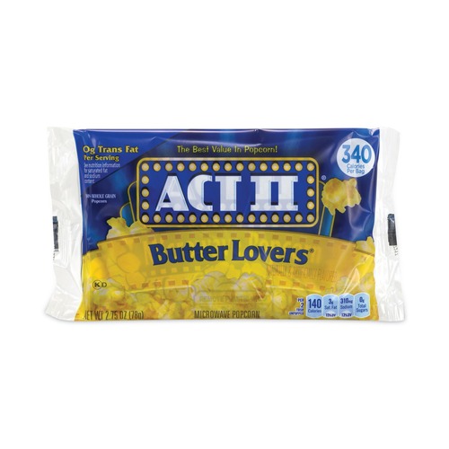 Snacks | Green Rabbit 23255 2.75 oz. Bag Microwave Popcorn - Butter Lovers (36/Carton) image number 0