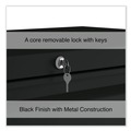  | Alera 25497 36 in. x 18.63 in. x 67.63 in. 5 Lateral File Drawer - Legal/Letter/A4/A5 Size, Black image number 9