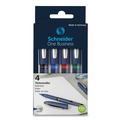  | Schneider 183094 One Business Fine 0.6 mm Stick Rollerball Pen - Assorted Ink and Barrel Colors (4/Pack) image number 0