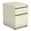 Office Filing Cabinets & Shelves | Alera ALEPBBFPY 14.96 in. x 19.29 in. x 21.65 in. 2-Drawers: Box/File Legal/Letter Left or Right File Pedestal with Full-Length Pull - Putty image number 0