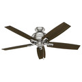 Ceiling Fans | Hunter 53338 52 in. Donegan Brushed Nickel Ceiling Fan with Light image number 3