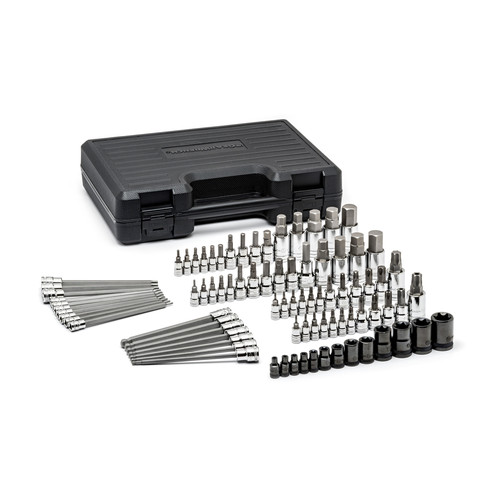 Socket Sets | KD Tools 80742 84-Piece 1/4 in., 3/8 in., and 1/2 in. Drive Hex/Ball End Hex/Tamper Proof Torx/External Torx/Torx SAE/Metric Bit Set image number 0