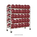 Utility Carts | Champion Sports FBHC 24 in. x 61 in. x 65 in. 176 lb Capacity 60 Helmet Football Cart - Chrome image number 5