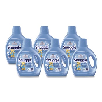 Dial 66 oz. Bottle Liquid Fabric Conditioner - Blue Sparkle Cuddle-Up Fresh (6/Carton)