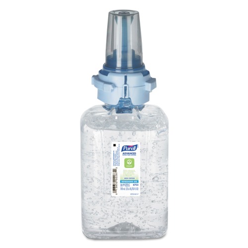 Cleaning & Janitorial Supplies | PURELL 8703-04 700 milliliter Green Certified Advanced Gel Hand Sanitizer Refill - Fragrance-Free image number 0