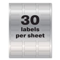 Office Jansan | Avery 61524 PermaTrack 0.75 in. x 2 in. Laser Printers Asset Tag Labels - Metallic Silver (240/Pack) image number 8