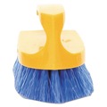 Cleaning Brushes | Rubbermaid Commercial FG648200COBLT 6 in. Iron-Shaped Scrub Brush - Yellow/Blue image number 1