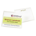 Office Jansan | Avery 74540 4 in. x 3 in. Top Load Pin-Style Badge Holder with Laser/Inkjet Insert - White (100/Box) image number 1
