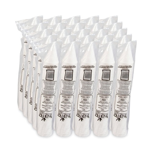 Labor Day Sale! Save $30 off $199! | SOLO 42BR-2050 4-1/4 oz. Bare Treated Paper Cone Water Cups - White (5000/Carton) image number 0