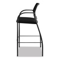 HON HICS7.F.E.IM.CU10.T Ignition 300 lbs. Capacity Fixed Arm 4-Way Stretch Mesh Back Cafe Height Stool - Black image number 8