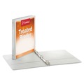  | Cardinal 32250 11 in. x 8.5 in. 3 Rings, 0.5 in. Capacity, Treated Binder ClearVue Locking Round Ring Binder - White image number 0