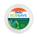 Food Service | Hefty RFP D77300PK 6.75 in. Diameter ECOSAVE Sugarcane Plate Tableware - White (30/Pack) image number 0