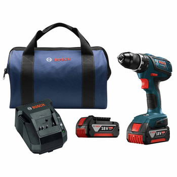 Factory Reconditioned Bosch 18V 4.0 Ah Compact Tough Cordless Li-Ion 1/2 in. Drill Driver Kit