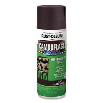 Rust-Oleum 12 oz. Aerosol Can Camouflage Spray Paint - Flat Earth Brown