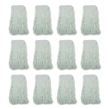 Boardwalk Banded Rayon 24 oz. Cut-End Mop Heads - White (12/Carton)