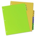 Office Jansan | Avery 11331 11 in. x 8.5 in. 12-Tab Jan. to Dec. Durable Preprinted Plastic Tab Dividers - Assorted (1-Set) image number 2