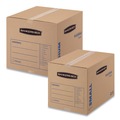Boxes & Bins | Bankers Box 7714001 SmoothMove 18 in. x 18 in. x 24 in. Basic Moving/Storage Boxes - Large, Brown/Blue (15/Carton) image number 3