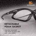 Eye Protection | Ansell 65335 V30 Nemesi Foam Safety Glasses - Black Nylon Frame/Clear Polycarbonate Lens (12/Carton) image number 3