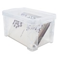 Office Jansan | Advantus 40305 Holds (500) 4 in. x 6 in. Cards 7.25 in. x 5 in. x 4.75 in. Plastic Super Stacker Storage Boxes - Clear image number 1