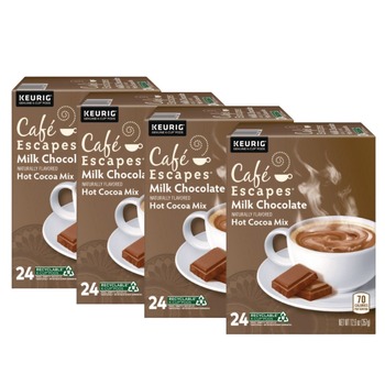 Cafe Escapes 5000330121 Hot Cocoa K-Cups - Milk Chocolate (96/Carton)