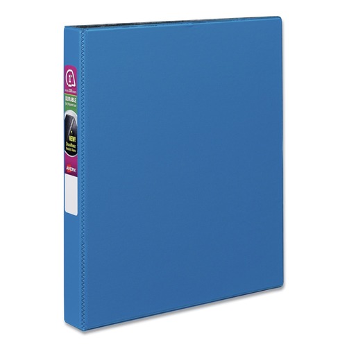  | Avery 27251 11 in. x 8.5 in. 1 in. Capacity 3 Rings Durable Non-View Binder with DuraHinge and Slant Rings - Blue image number 0