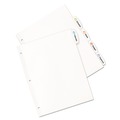 Mothers Day Sale! Save an Extra 10% off your order | Avery 14434 11 in. x 8.5 in. 5 Big Tab Printable White Label Tab Dividers - White (20/PK) image number 1