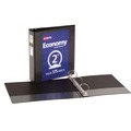 Office Jansan | Avery 05730 3 Round Rings 2 in. Capacity 11 in. x 8.5 in. Economy View Binder - Black image number 6