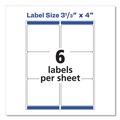 Office Jansan | Avery 08164 TrueBlock 3-1/3 in. x 4 in. Shipping Labels - White (6/Sheet, 25 Sheets/Pack) image number 8