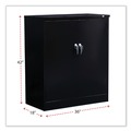  | Alera CM4218BK Assembled 36 in. x 18 in. High Storage Cabinet with Adjustable Shelves - Black image number 3