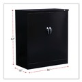  | Alera CM4218BK 36 in. x 18 in. x 42 in. Assembled High Storage Cabinet with Adjustable Shelves - Black image number 3