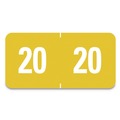 Office Jansan | Smead 67920 0.5 x 1 Yearly End Tab 20 File Folder Labels - Yellow (250/Pack) image number 1