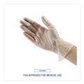 Disposable Gloves | Boardwalk BWK361LCT 3-3/5 mil. Exam Vinyl Gloves - Large Clear (1000/Carton) image number 8