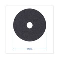 Cleaning Cloths | Boardwalk BWK4017BLA 17 in. Diameter Stripping Floor Pads - Black (5/Carton) image number 5