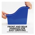 Office Jansan | Storex 70105U06C 4.75 in. x 12.63 in. x 7 in. Interlocking Book Bins with Clear Label Pouches - Assorted Colors (5/Pack) image number 3