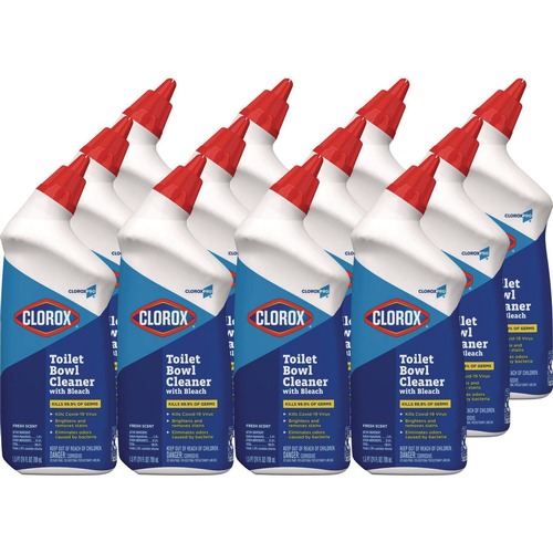 Cleaning & Janitorial Supplies | Clorox 00031 24 oz. Bottle Toilet Bowl Cleaner with Bleach - Fresh Scent (12/Carton) image number 0