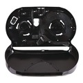Paper Towels and Napkins | Boardwalk R4070BKBW 20.25 in. x 6 in. x 12.25 in. Jumbo Twin Toilet Tissue Dispenser - Black image number 5