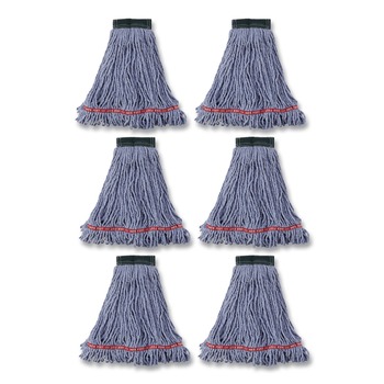 Rubbermaid Commercial Web Foot Shrinkless Cotton/Synthetic Medium Wet Mop Head (6/Carton)