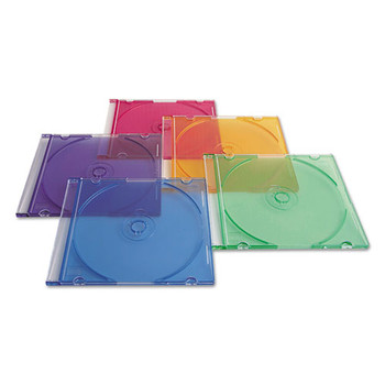 Verbatim CD/DVD Slim Case - Assorted Colors (50/Pack)