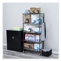 Office Jansan | Alera ALESW653618BA 36 in. x 18 in. x 72 in. 5-Shelf Wire Shelving Kit with Casters and Shelf Liners - Black Anthracite image number 10