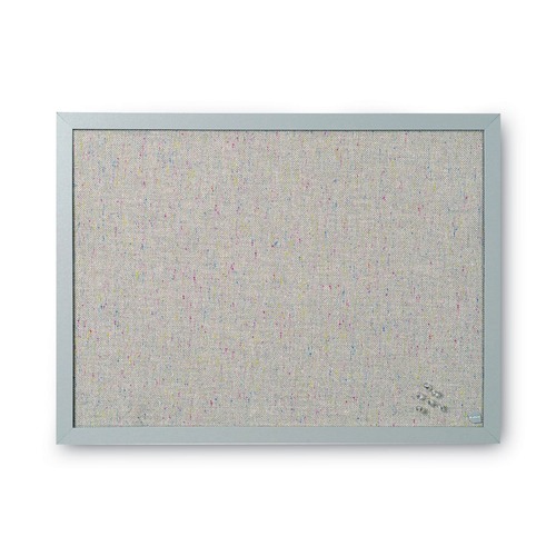  | MasterVision FB0470608 24 in. x 18 in. Designer Fabric Bulletin Board - Gray Fabric/Gray Frame image number 0