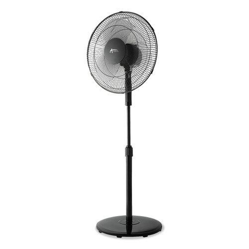 Floor Fans | Alera ALEFANP16B 120V 0.37 Amp 3-Speed 16 in. Corded Pedestal Stand Fan - Black image number 0