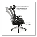 Office Chairs | Alera ALEMV41BME48 17.24 in. to 20.98 in. Seat Height Supports Up to 275 lbs. Minerva Ergonomic Mesh Swivel Task Chair - Gray Seat/Back, Silver Base image number 8